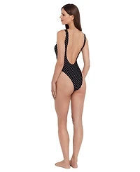 Steve Madden Women's Side Cutouts One-Piece Swimsuit