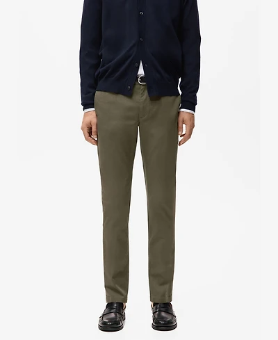 Mango Men's Barna Slim-Fit Twill Chino Pants
