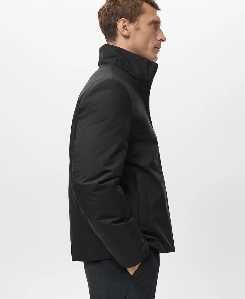 Mango Men's Quilted Water Repellent Jacket