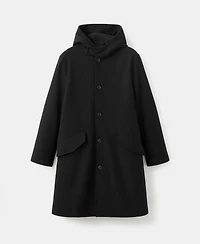 Mango Men's Wool Blend Hooded Coat