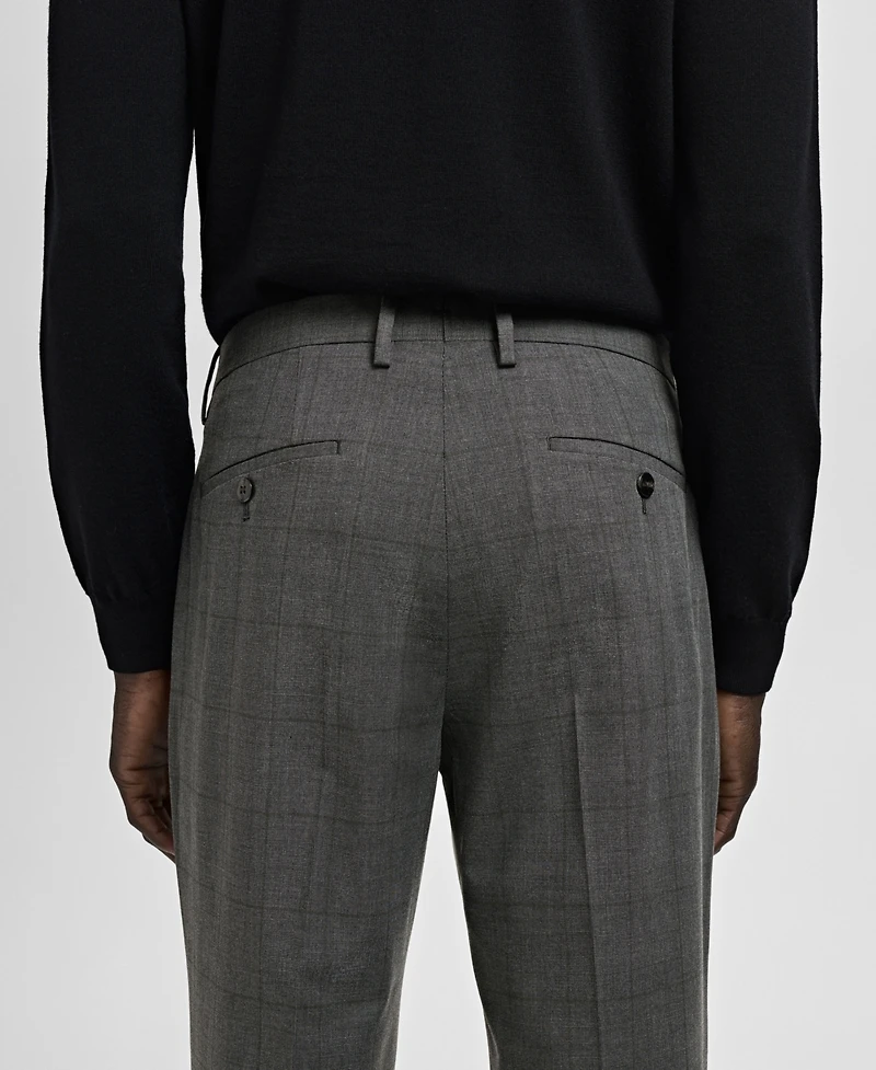 Mango Men's Stretch Fabric Super Slim-Fit Suit Pants