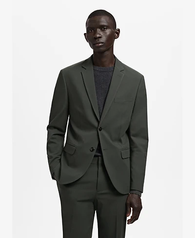 Mango Men's Stretch Fabric Super Slim-Fit Suit Jacket