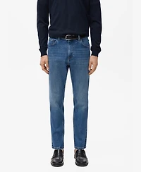 Mango Men's Ben Cropped Tapered-Fit Jeans