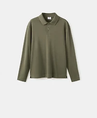 Mango Men's Regular-Fit Knitted Polo Sweater