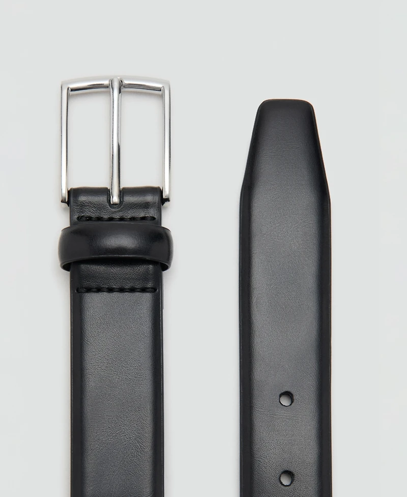 Mango Men's Buckle Leather Belt