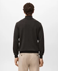 Mango Men's Merino Wool Turtleneck Sweater