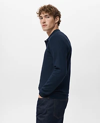 Mango Men's Micro-Structured Cotton Polo Shirt