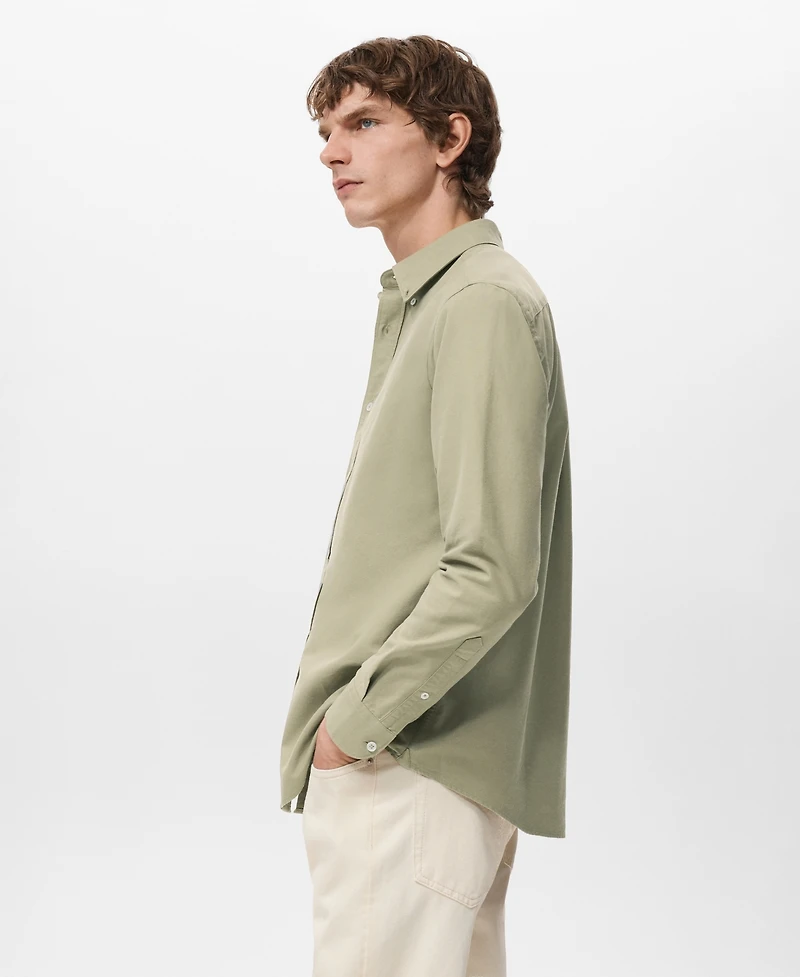 Mango Men's Cotton Oxford Shirt