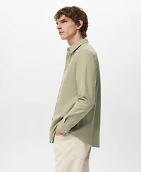 Mango Men's Cotton Oxford Shirt