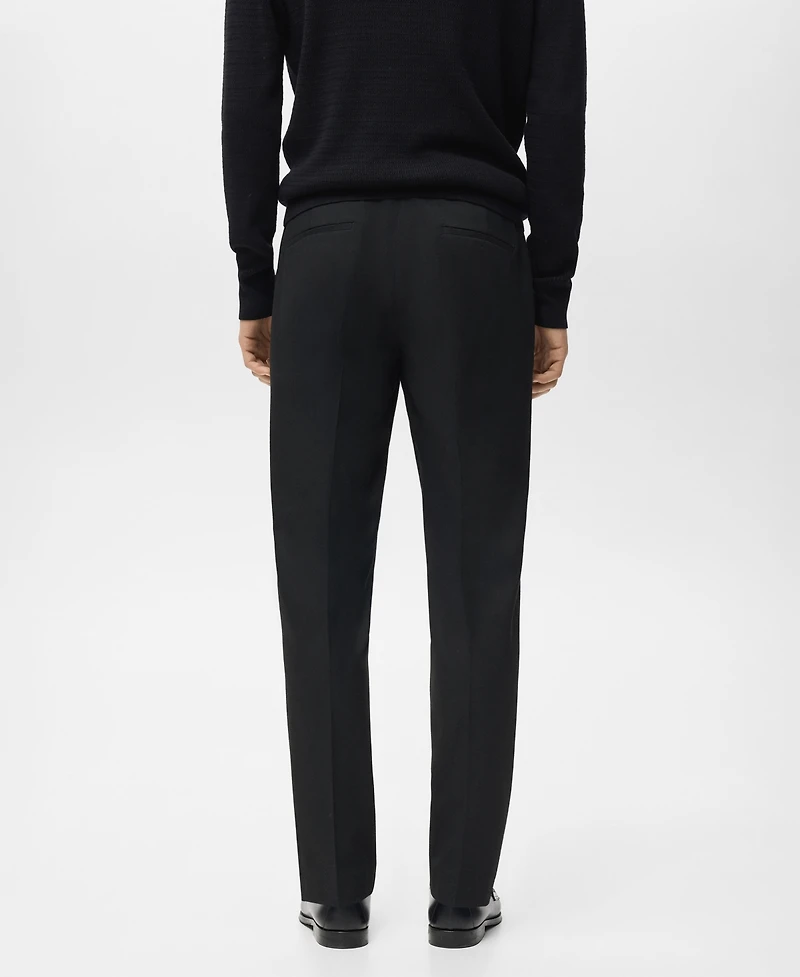 Mango Men's Pleated Slim-Fit Pants