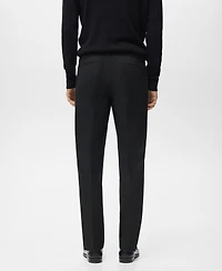 Mango Men's Pleated Slim-Fit Pants