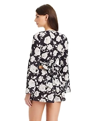 Sanctuary Women's Among Roses Swim Cover-Up Wrap Skort
