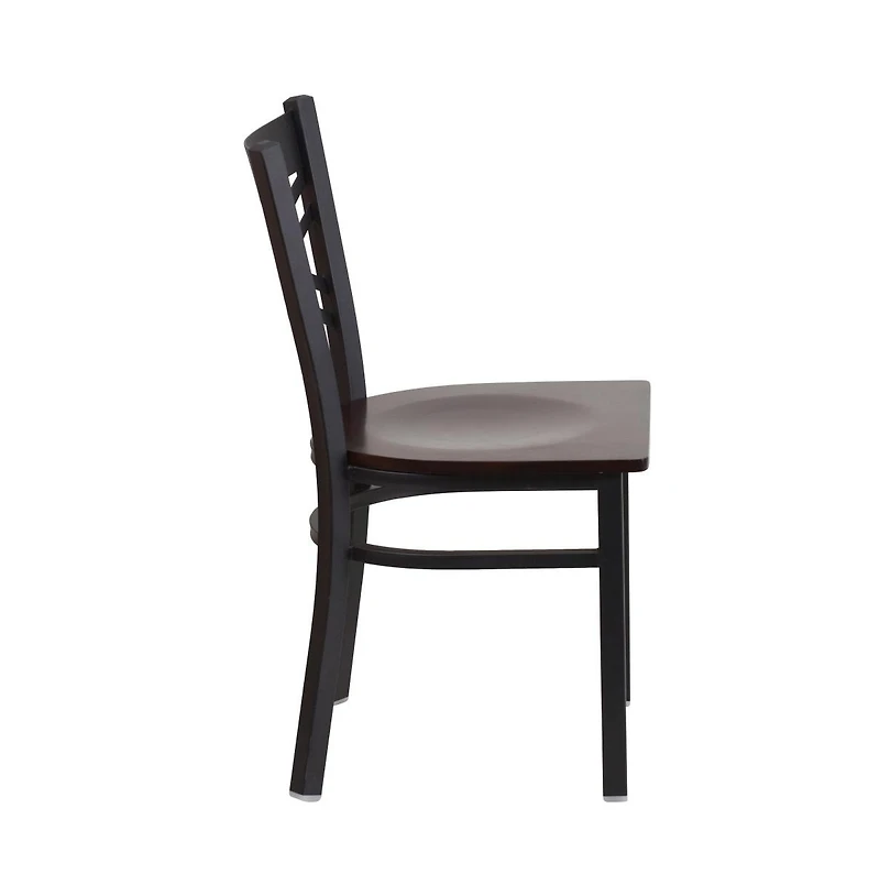 Emma+Oliver X" Back Metal Restaurant Dining Chair