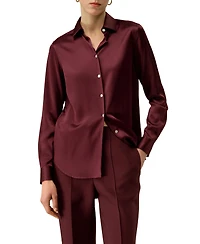 Lilysilk Women's Timeless Silk Charmeuse Button-Up Shirt