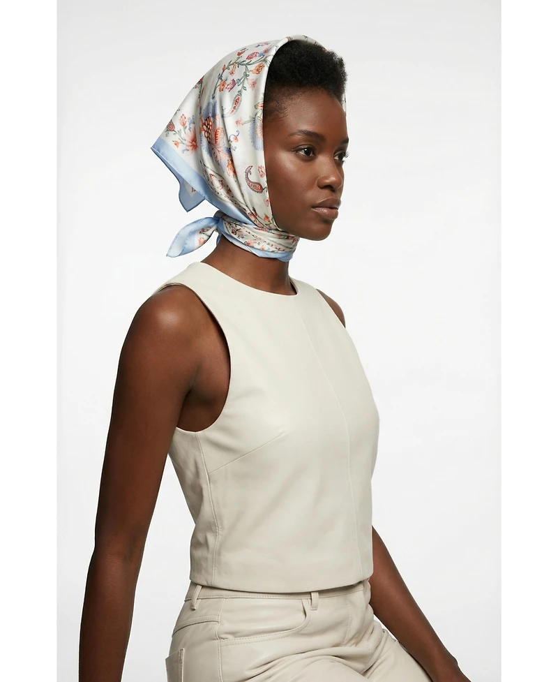 Jessie Zhao New York Women's Baroque Blossom Double Sided Silk Scarf