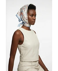 Jessie Zhao New York Women's Baroque Blossom Double Sided Silk Scarf