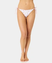 California Waves Women's Ditsy Reversible-Tie Side Swim Bottoms