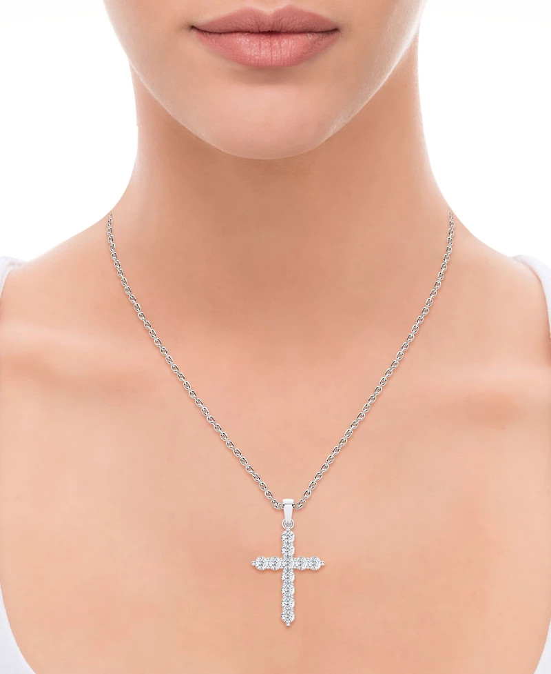 Forever Grown Diamonds Lab-Grown Diamond Pendant Necklace (1 ct. t.w.) in Sterling Silver