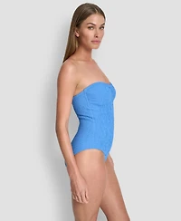 Dkny Women's Textured Shirred One-Piece Swimsuit