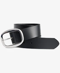 I.n.c International Concepts Centerbar Oval Buckle Leather Belt, Macy's Exclusive