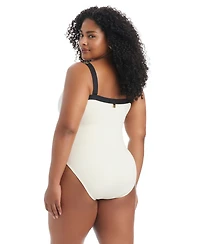 Bleu by Rod Beattie Plus Square Neck One-Piece Swimsuit
