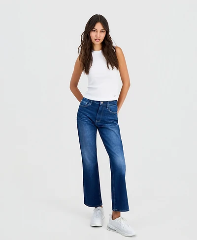 Guess Women's '80s High Rise Straight-Leg Jeans