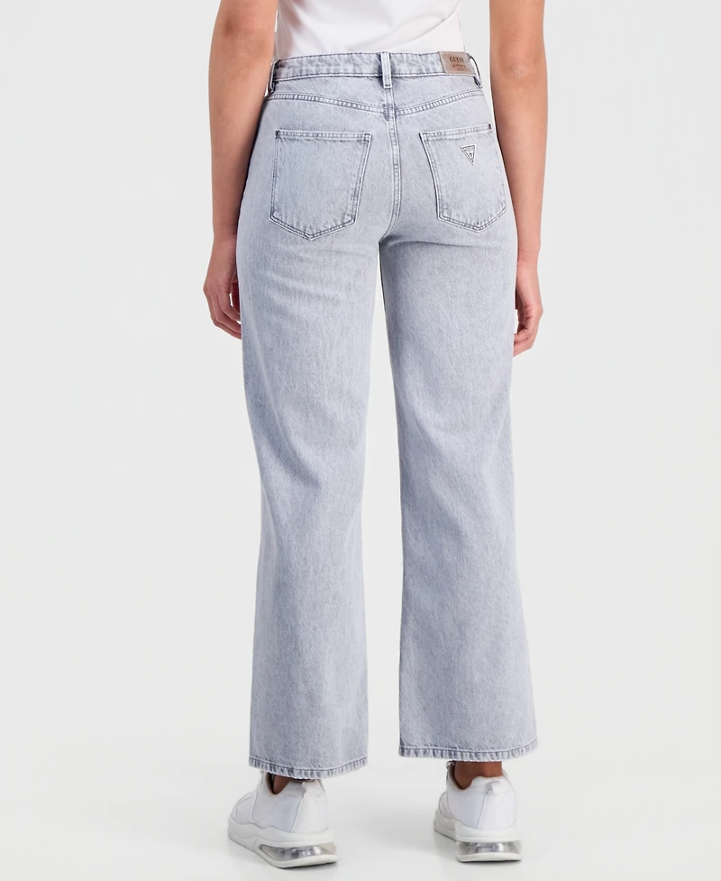 Guess Women's Cotton High-Rise Wide-Leg Jeans