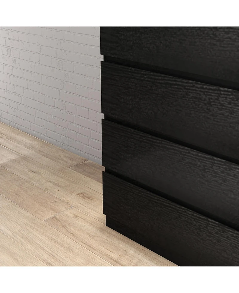 Streamdale Furniture Black 4-Drawer Modern Dresser