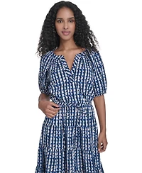 Calvin Klein Women's Tiered V-Neck Midi Dress