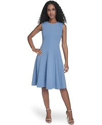 Calvin Klein Women's Crepe Fit & Flare Midi Dress