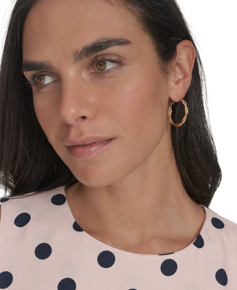 Calvin Klein Women's Belted Dot Printed Midi Dress