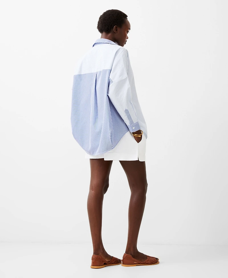 French Connection Women's Contrast Striped Button-Down Shirt