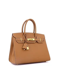 Pre-Owned HERMES Birkin 30 Handbag Brown Epsom with Gold Hardware