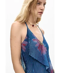 Desigual Women's Pixelated ruffle dress
