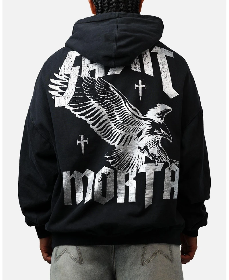 Saint Morta Men's Gothic Distressed Zip Hoodie