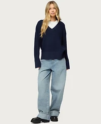 Edikted Women's Bluebell Oversized Waffle Knit Sweater