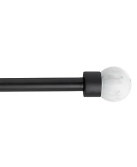 Town & Country Luxe Marbled Sphere Single Curtain Rod and Finial