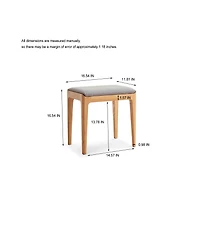 Boyel Living Solid Wood Vanity Table with Mirror and Storage Drawers