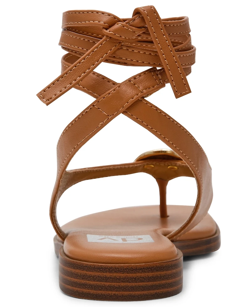 Dv Dolce Vita Women's Markly Lace-Up Embellished Flat Sandals