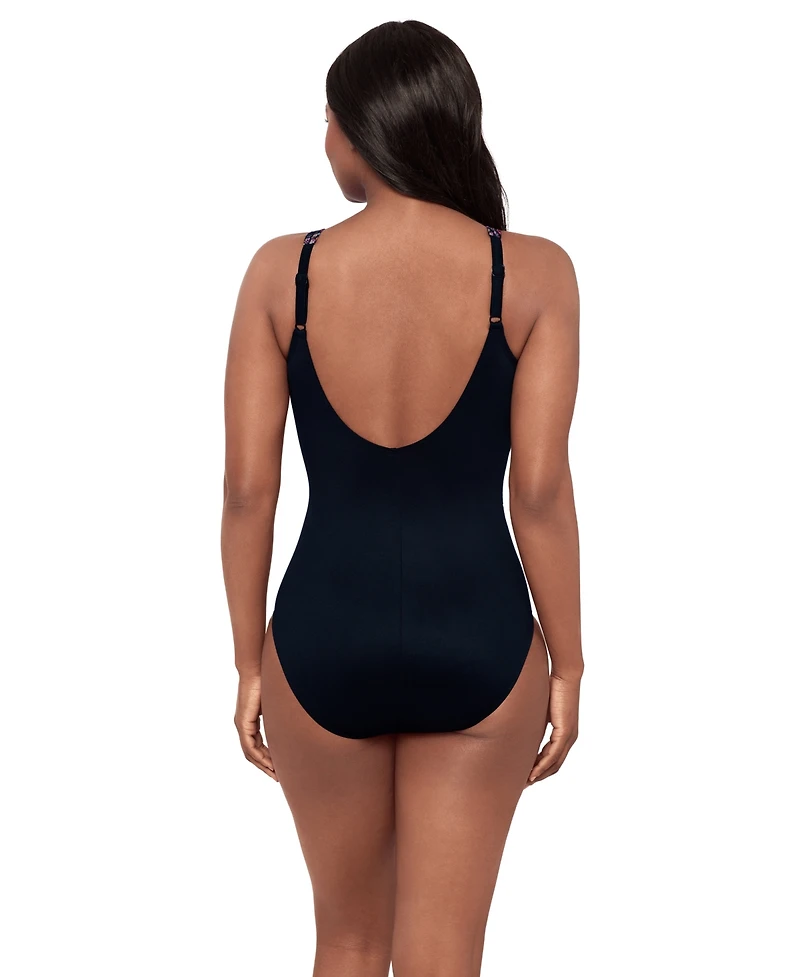 Miraclesuit Women's Tummy Control V-Neck One-Piece Swimsuit