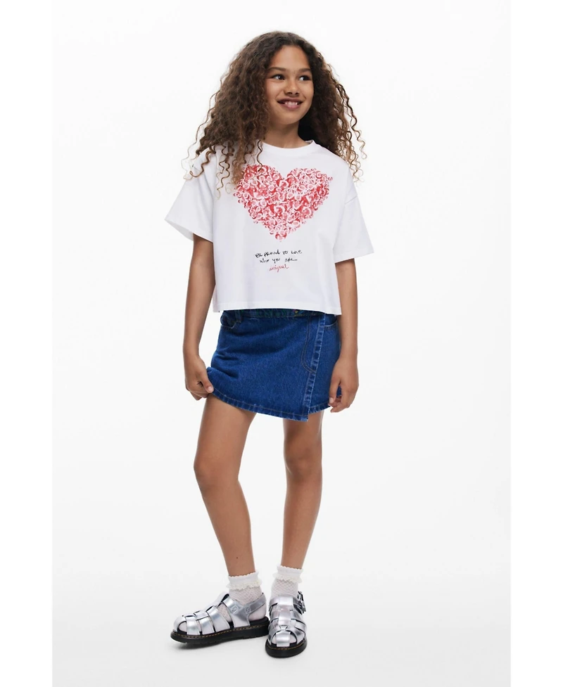 Desigual Girls Girls's Short-sleeve heart T-shirt