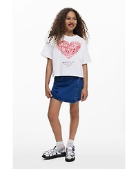 Desigual Girls Girls's Short-sleeve heart T-shirt