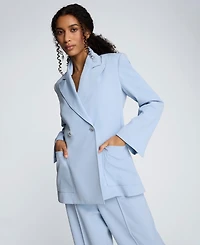 Kenneth Cole Women's Luxe Twill Double Breast Jacket