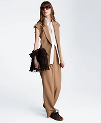 Kenneth Cole Women's Luxe Twill Sleeveless Vest