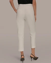 Donna Karan New York Women's Flat-Front Stretch Double-Layer Pants