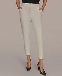 Donna Karan New York Women's Flat-Front Stretch Double-Layer Pants