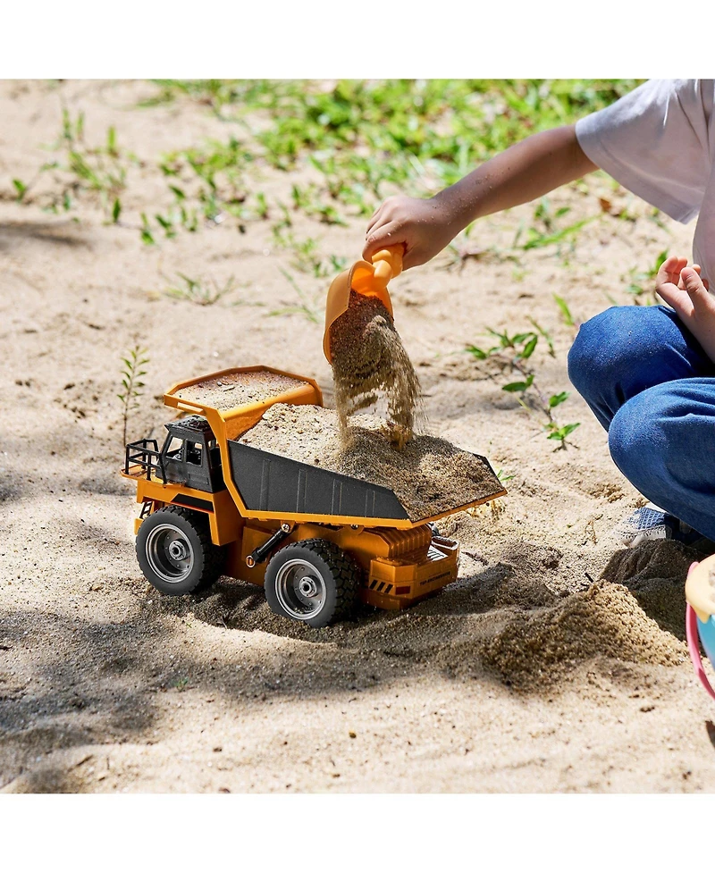 Slickblue Remote Control Construction Dump Truck Toy 1:18 Scale