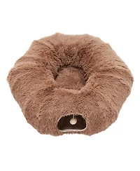 Zeus & Ruta Brown Cat Tunnel with Cat Bed