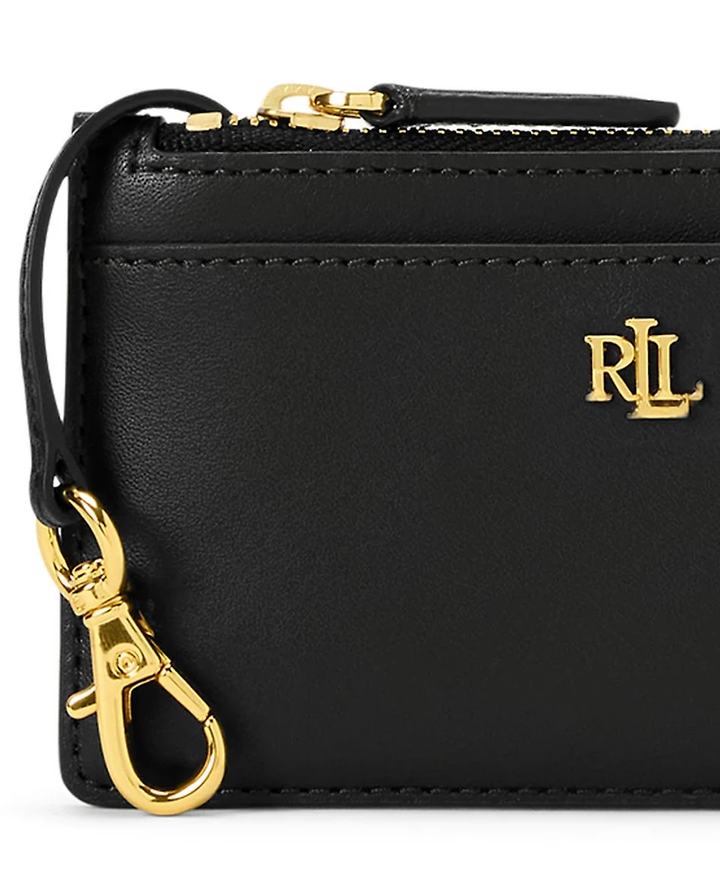 Lauren Ralph Leather L-Zip Card Case Wallet