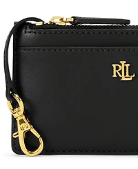 Lauren Ralph Leather L-Zip Card Case Wallet